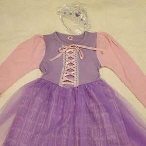 Purple and Pink Kids Princess Costume 5 to 6 Years Old